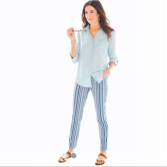 Chico’s So Slimming Striped Girlfriend Jeans - 6 - Picture 17 of 17